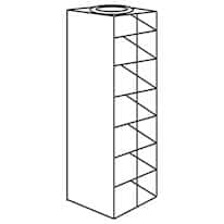 Cole-Parmer Vertical/Chest Freezer Rack for Standard 3.75" High Boxes, 7 box capacity