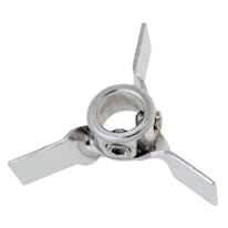 Cole-Parmer 316 Stainless Steel Turbine Impeller, 2" dia x 3/8" bore dia