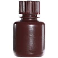 Cole-Parmer Amber Narrow-Mouth Plastic Bottle, HDPE, 30mL (1oz); 12/PK