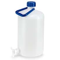 Cole-Parmer Heavy-Walled Narrow-Mouth Carboy w/ Spigot and Handle, HDPE; 10L (2.5 gal)