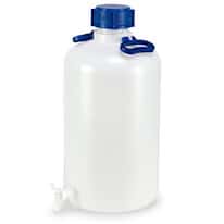 Cole-Parmer Heavy-Walled Narrow-Mouth Carboy w/ Spigot and Handle, HDPE; 25L (6.5 gal)