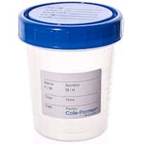 Cole-Parmer Graduated Sample Container, PP, 4 oz, Sterile; 100/PK