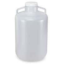 Cole-Parmer Wide-Mouth Carboy w/ Handles, LDPE; 20L (5 gal)