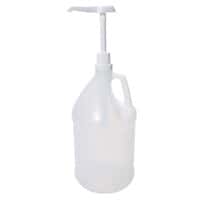 Plunger Dispenser Bottle, HDPE, 1 Gal; 2/PK
