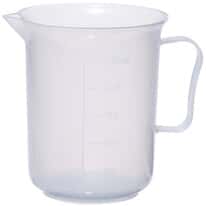 Cole-Parmer Plastic Beaker with Handle, Translucent PP, 250 mL, 5/pk