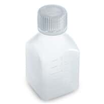 Cole-Parmer Autoclavable Media Bottles, Square Plastic, PPCO, 60 mL (2 oz); 12/Pk