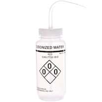 Cole-Parmer Safety Wash Bottle, LDPE, Deionized Water, 500mL (16oz); 6/PK