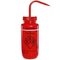 Cole-Parmer Safety Wash Bottle, LDPE, Toluene, 500mL (16oz); 6/PK