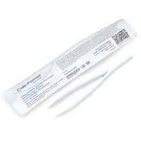 Cole-Parmer Sterile Reinforced Nylon Plastic Lab Forceps/Tweezers, Serrated Blunt Tip, 12.2 cm L (4.8”); 100PK