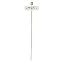 Solid-design Cable Ties with identification tab 4" White 1000/bg