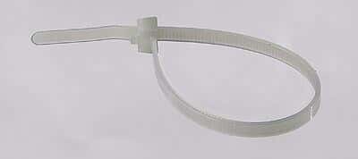 Releasable-design 7.5"L cable tie, white
