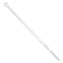 Cole-Parmer 8 Pound Polypropylene Heat-Resistant Cable Zip Ties, 4" L, White; 1000/PK