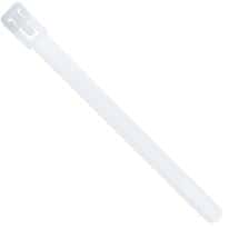 Cole-Parmer 40 Pound Nylon Reusable Releasable Cable Zip Ties, 4.5" L, White; 100/CS