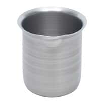 Cole-Parmer Stainless-steel Griffin-style beaker with easy-pour rim, 125 mL