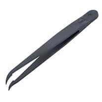 Cole-Parmer ESD Safe Plastic Tweezer, Tips; Curved, Angled, Pointed, 11.5 cm