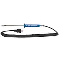 Cole-Parmer Compact Air /Gas Thermocouple Probe, 5" L, Exposed; Type J