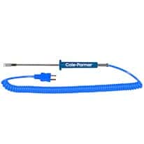 Cole-Parmer Compact Air /Gas Thermocouple Probe, 5" L, Exposed; Type T