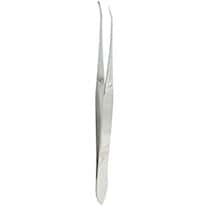 Cole-Parmer Standard Grade Iris Tissue Forceps, Half-Curved, 4"