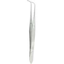 Cole-Parmer Standard Grade Iris Tissue Forceps, Full-Curved, 4"