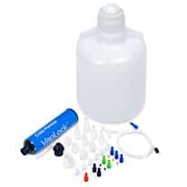 Cole-Parmer VapLock™ Solvent Waste Kit with Carboy, 10-Port, Polypropylene and LDPE, 83B Closure, 10 L
