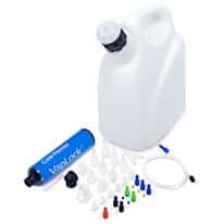 Cole-Parmer VapLock™ Solvent Waste Kit with Jerrican, 10-Port, Polypropylene and HDPE, 53B Closure, 10 L