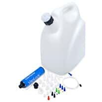 Cole-Parmer VapLock™ Solvent Waste Kit with Jerrican, 10-Port, Polypropylene and HDPE, 53B Closure, 20 L
