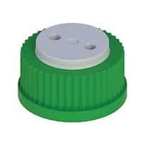 Cole-Parmer VapLock™ Solvent Delivery Cap with EPDM Air Inlet Valve, Two 1/4-28 ports, GL45; 1/EA