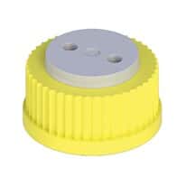 Cole-Parmer VapLock™ Solvent Delivery Cap with FFKM Air Inlet Valve, Two 1/4-28 ports, GL45; 1/EA