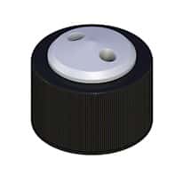 Cole-Parmer VapLock™ Solvent Delivery Cap, two 1/4"-28 ports, GL38; 1/ea
