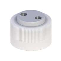 Cole-Parmer VapLock™ Solvent Delivery Cap with 304 SS Port Thread Inserts, two 1/4"-28, 38-430; 1/ea
