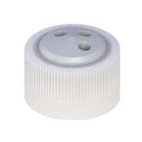 Cole-Parmer VapLock™ Solvent Delivery Cap, three 1/4"-28 ports, 38-430; 1/ea