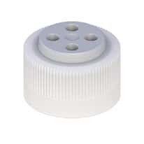 Cole-Parmer VapLock™ Solvent Delivery Cap with FFKM Air Inlet Valve, Four 1/4-28 ports, 38-430; 1/EA