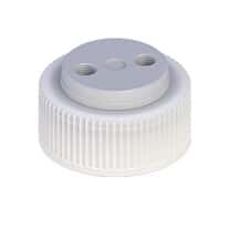 Cole-Parmer VapLock™ Solvent Delivery Cap w/ FFKM Air Inlet Valve, Two 1/4-28 ports, 38 mm Wako; 1/EA