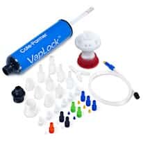 Cole-Parmer VapLock™ Solvent Waste Kit, PP, DIN 45, 1x1/2" NPT, 3x1/4" NPT, 6x1/4"-28 UNF; 1/EA