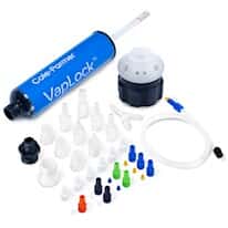 Cole-Parmer VapLock™ Solvent Waste Kit, PP, 53B, 1x1/2" NPT, 3x1/4" NPT, 6x1/4"-28 UNF; 1/EA
