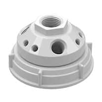 Cole-Parmer VapLock™ Solvent Waste Manifold, PP, 70mm Rieke, 1x1/2"NPT, 3x1/4"NPT, 6x1/4-28UNF; 1/EA