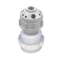 Cole-Parmer VapLock™ Solvent Waste Manifold, PP, 2" Coarse, 1x1/2"NPT, 3x1/4"NPT, 6x1/4"-28UNF; 1/ea