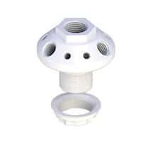 Cole-Parmer VapLock™ Solvent Waste Manifold, PTFE, panel mount, 1x1/2"NPT, 3x1/4"NPT, 6x1/4-28; 1/ea