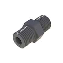Cole-Parmer VapLock™ Filter Adapter, 1/4" NPT(M) x 1/4" NPT(M), polypropylene; 1/ea
