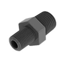 Cole-Parmer VapLock™ Filter Adapter, 1/8" NPT(M) x 1/4" NPT(M), polypropylene; 1/ea