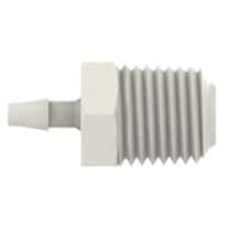 Cole-Parmer VapLock™ Fitting, Polypropylene,  Straight, Hose Barb to Threaded Adapter, 1/8" ID x 1/4" NPT(M); 10/PK