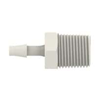 Cole-Parmer VapLock™ Fitting, Polypropylene,  Straight, Hose Barb to Threaded Adapter, 1/4" ID x 1/4" NPT(M); 10/PK