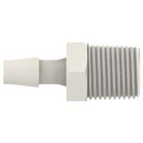 Cole-Parmer VapLock™ Fitting, Polypropylene,  Straight, Hose Barb to Threaded Adapter, 3/8" ID x 1/4" NPT(M); 10/PK