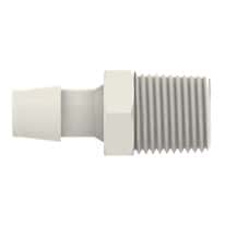 Cole-Parmer VapLock™ Fitting, Polypropylene,  Straight, Hose Barb to Threaded Adapter, 1/2" ID x 1/4" NPT(M); 10/PK
