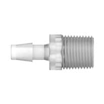 Cole-Parmer VapLock™ Fitting, Polypropylene,  Straight, Hose Barb to Threaded Adapter, 3/8" ID x 1/2" NPT(M); 10/PK