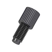 Cole-Parmer VapLock™ Port Plug, Black Acetal, 1/4"-28 UNF(M); 10/PK
