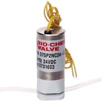Cole-Parmer VapLock™ Solenoid Operated Pinch Valve, Two-Way Normally Closed, 1/16" ID Silicone, Noise Reducing; 24 VDC