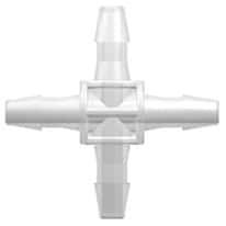 Cole-Parmer VapLock™ Fitting, Polypropylene, Cross Connector, Hose Barb Union, 3/32" ID; 10/PK