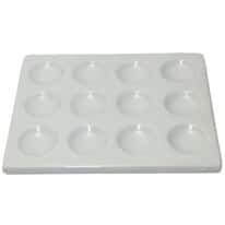 Cole-Parmer Spot Plate, Porcelain White, 12-Well