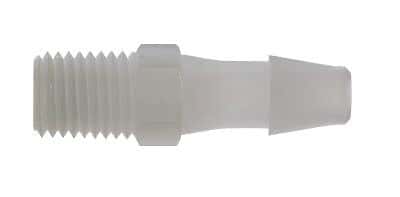 Cole-Parmer VapLock™ Polypropylene, Straight, Hose Barb to Threaded Adapter, 1/16" ID x 1/8-27 NPT